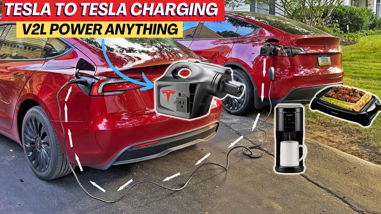 How to use Tesla's High Voltage Battery To Power Anything (V2L Adapter)