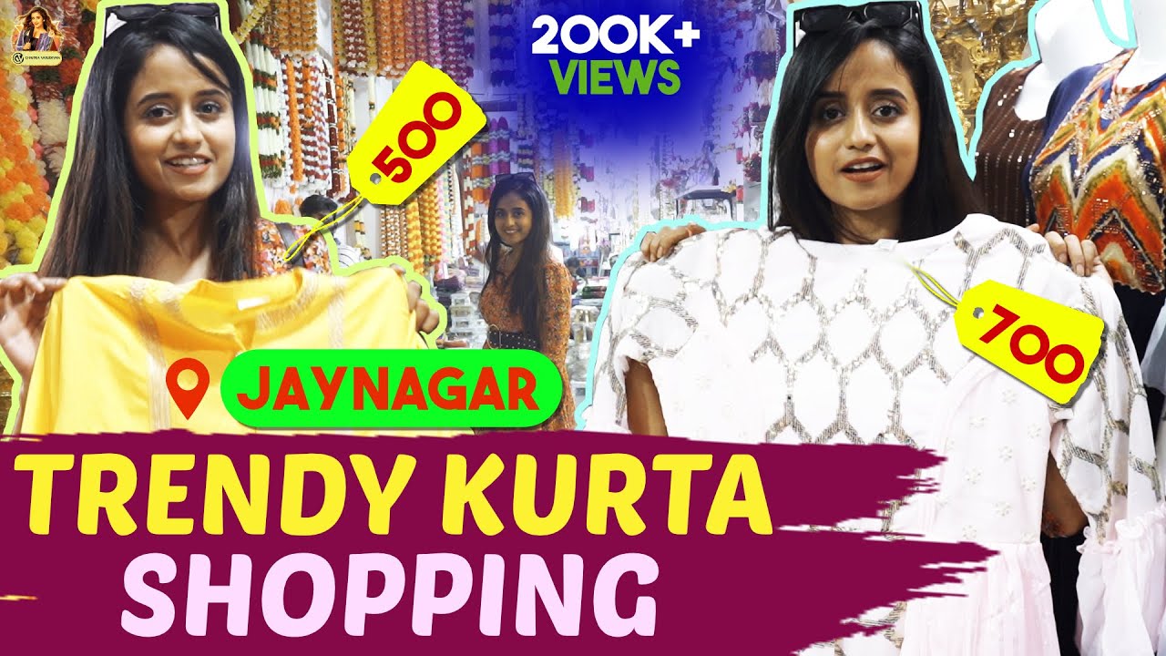 Jayanagar Shopping Vlog | Trendy Kurta Shopping | Street Shopping | Chaitra Vasudevan
