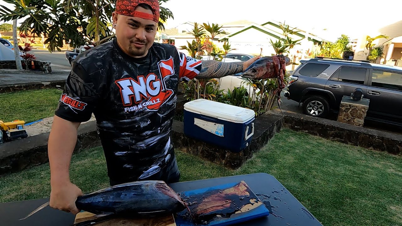 Aku Katsu, Fried Bones, & Poke Cookout - Catch and Cook Spearfishing Hawaii