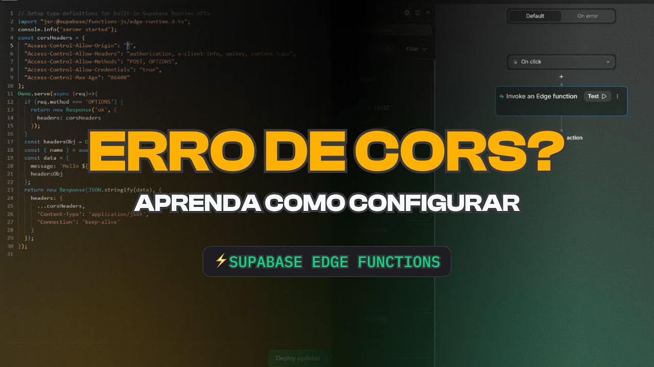Entenda CORS de Verdade: Supabase Edge Functions + WeWeb | Tutorial Completo
