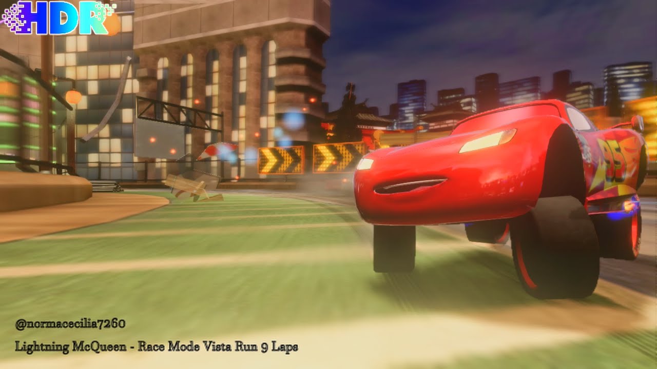 [HDR] Cars 2 The Video Game | Lightning McQueen - Race Mode | Vista Run 9 Laps