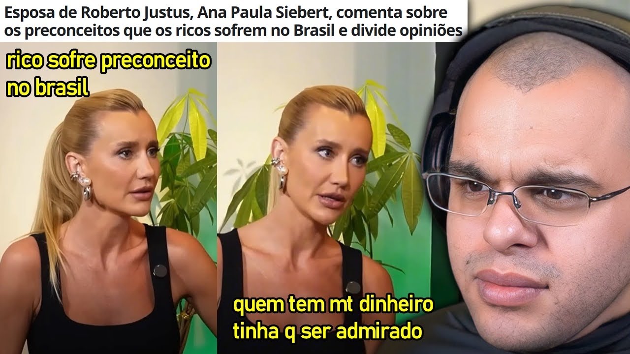 ESPOSA DE ROBERTO JUSTUS DESABAFA E DIZ QUE RICOS SOFREM PRECONCEITO