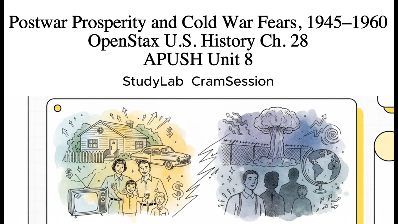 Postwar Prosperity and Cold War Fears, 1945–1960 (OpenStax U.S. History Ch. 28) | APUSH Unit 8