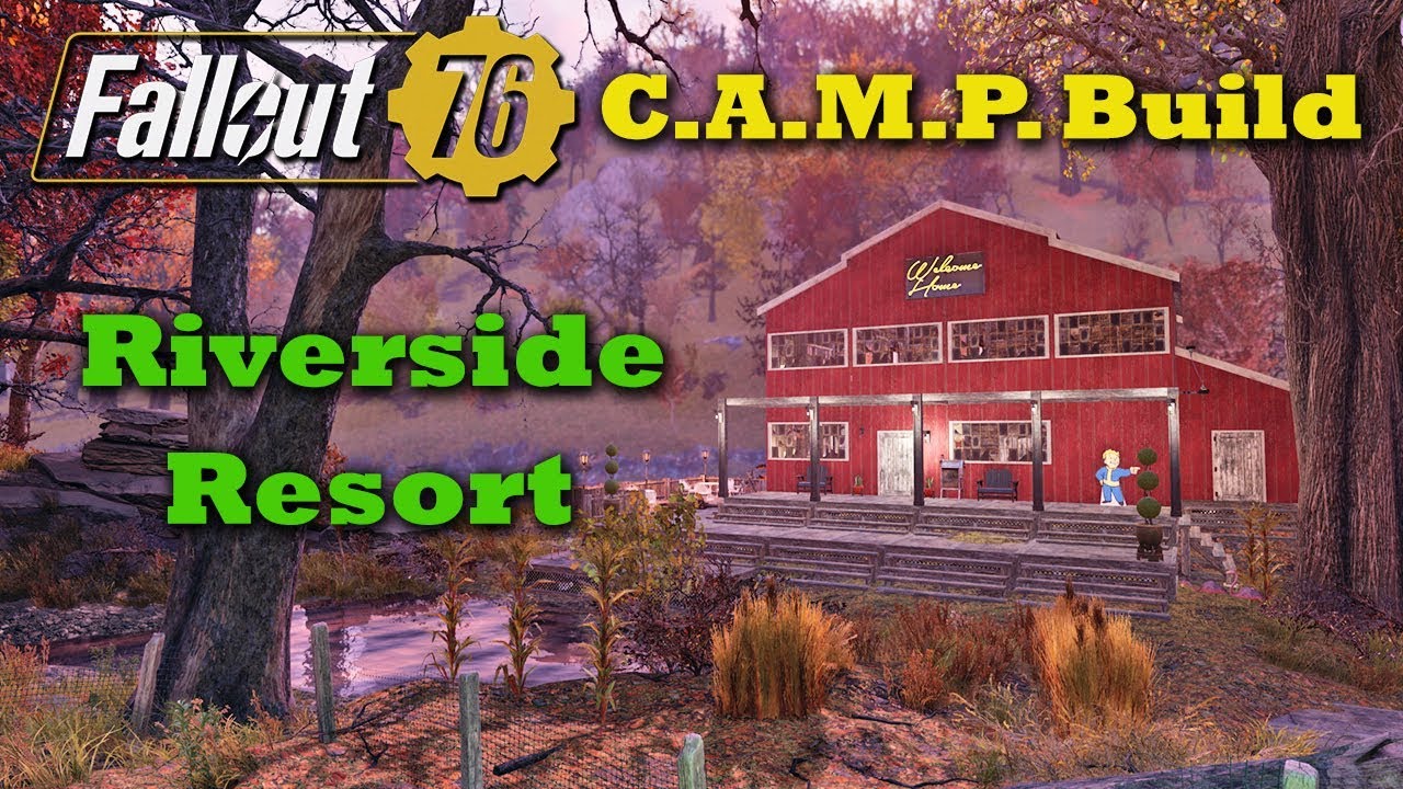 Fallout 76 C.A.M.P. Build: Riverside Resort