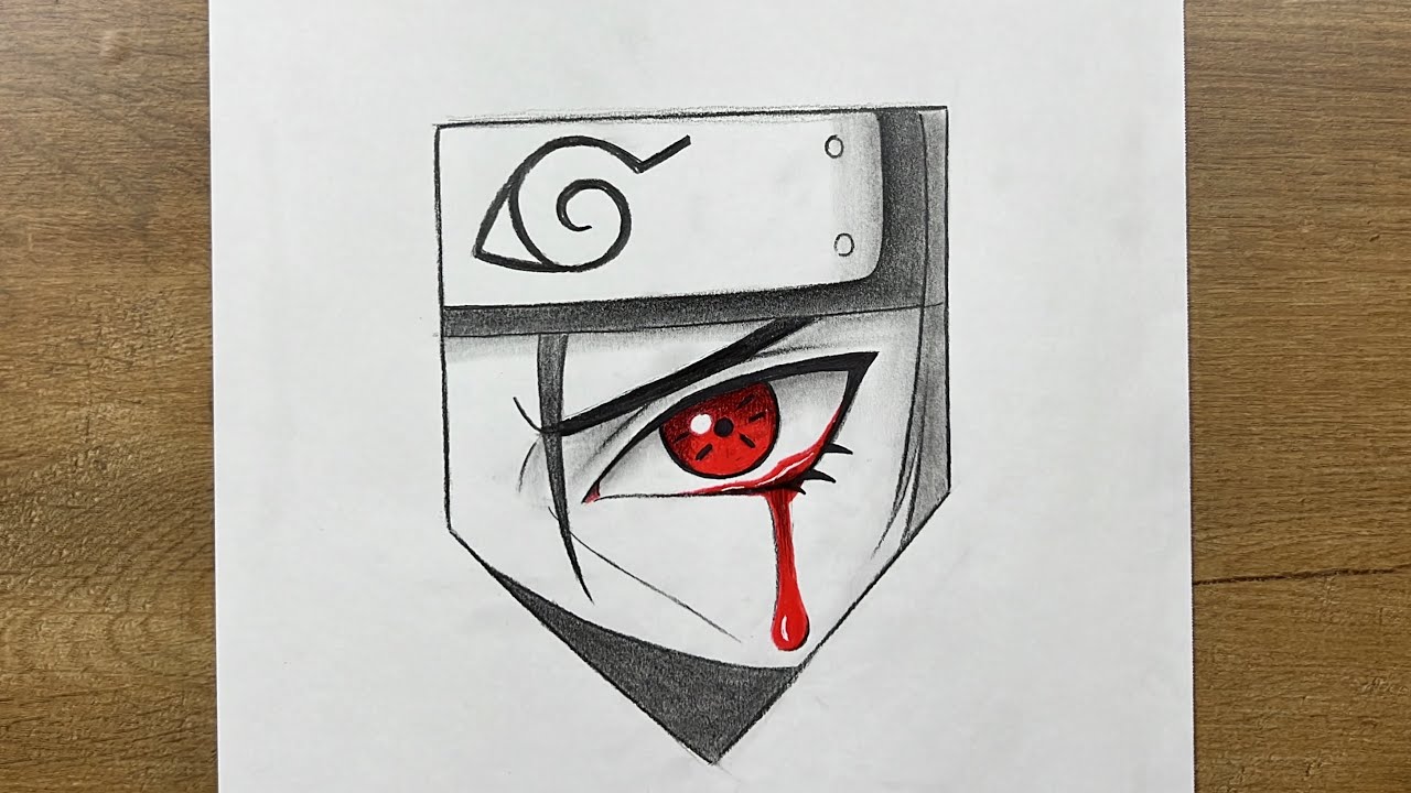 How to Draw Itachi&rsquo;s Eye Step by Step | Naruto Drawing Tutorial