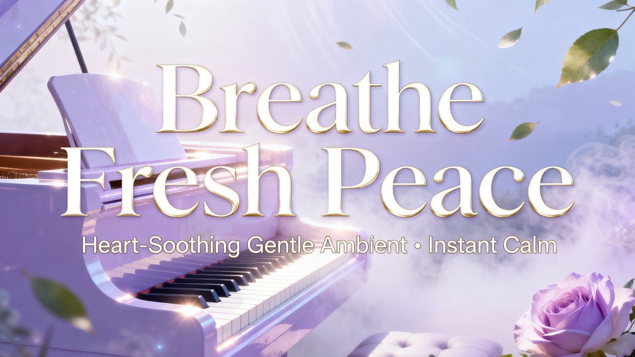 Smoothing Relaxation 🌬️ Soft Piano + Airy Pads | 3 Hours Calming Refresh