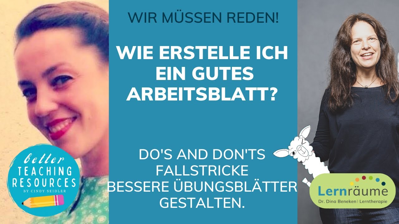 Wie erstelle ich ein gutes Arbeitsblatt? Worauf Du achten kannst, dass es kein Disaster wird.
