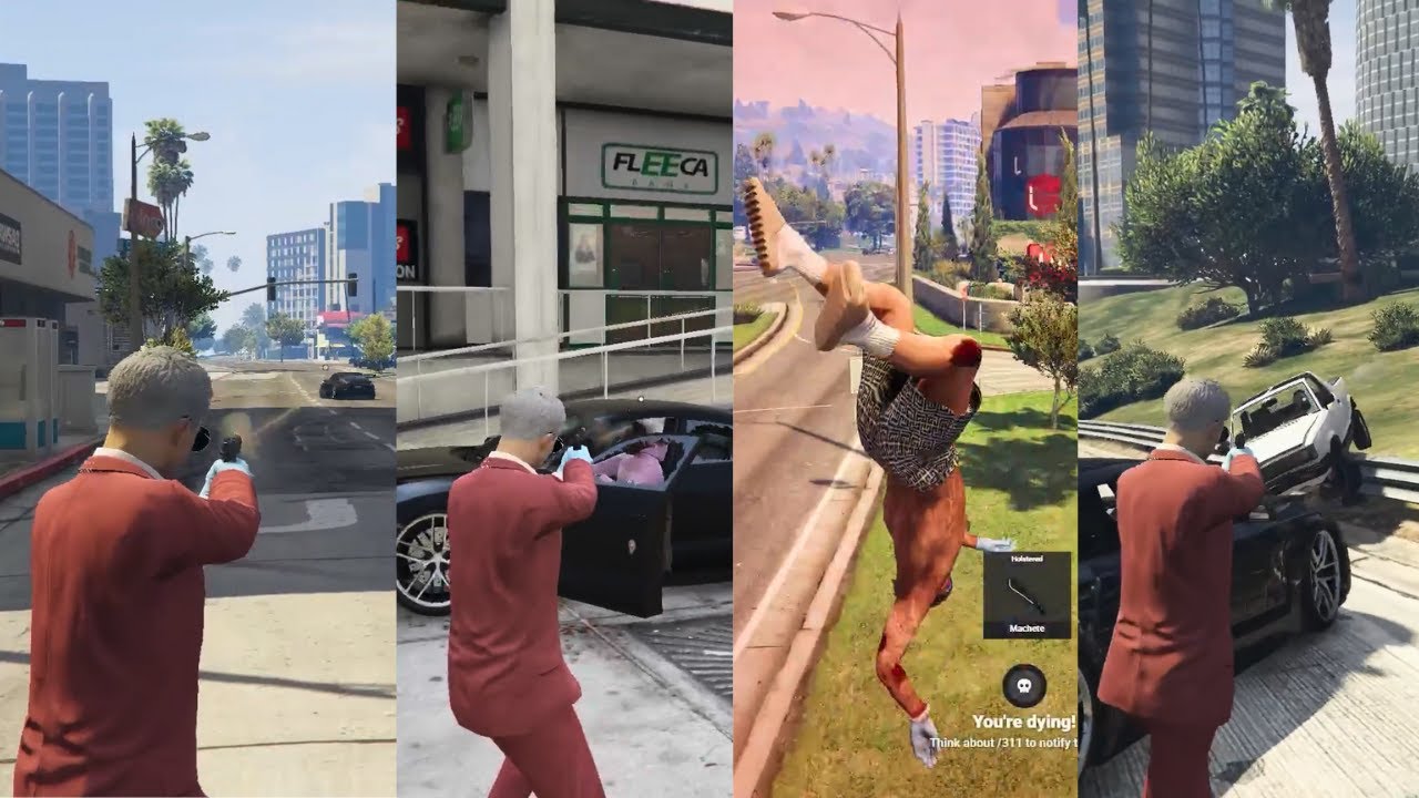 DLD (Matt, James & Apple) Get in a Shootout w/ A Hostage's Group Circling DLD's Fleeca | TIME2RP GTA
