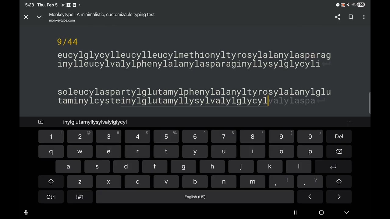 The longest word that i did was titin