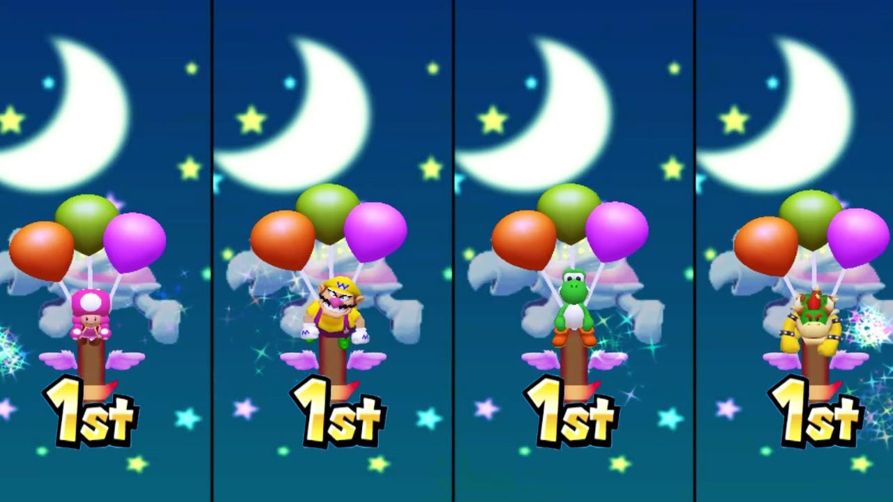 Mario Party 6 Minigames - Battle Bridge - Toadette vs Yoshi vs Wario vs Koopa (Master Cpu)