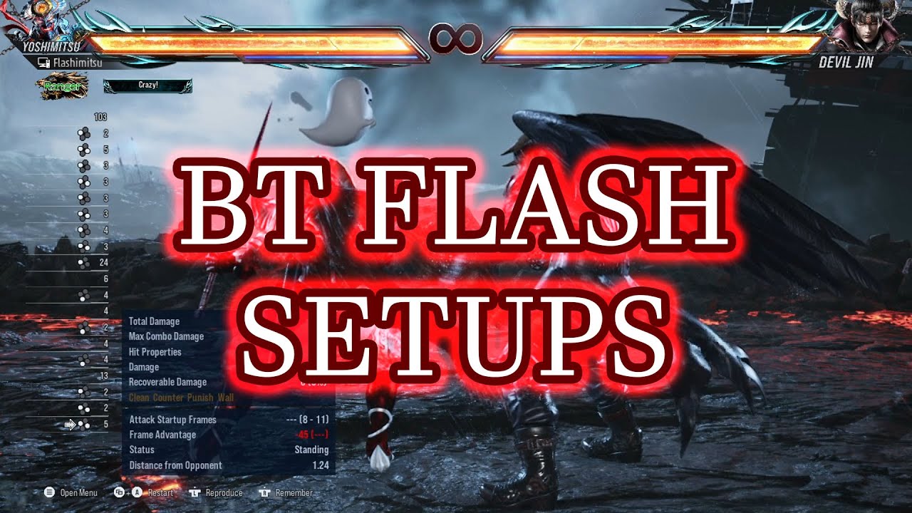 BT FLASH SETUPS of Yoshimitsu in Tekken 8