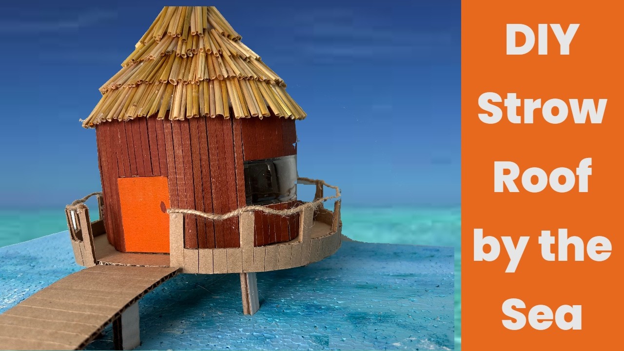 DIY Round Cardboard Beach Hut by the Sea