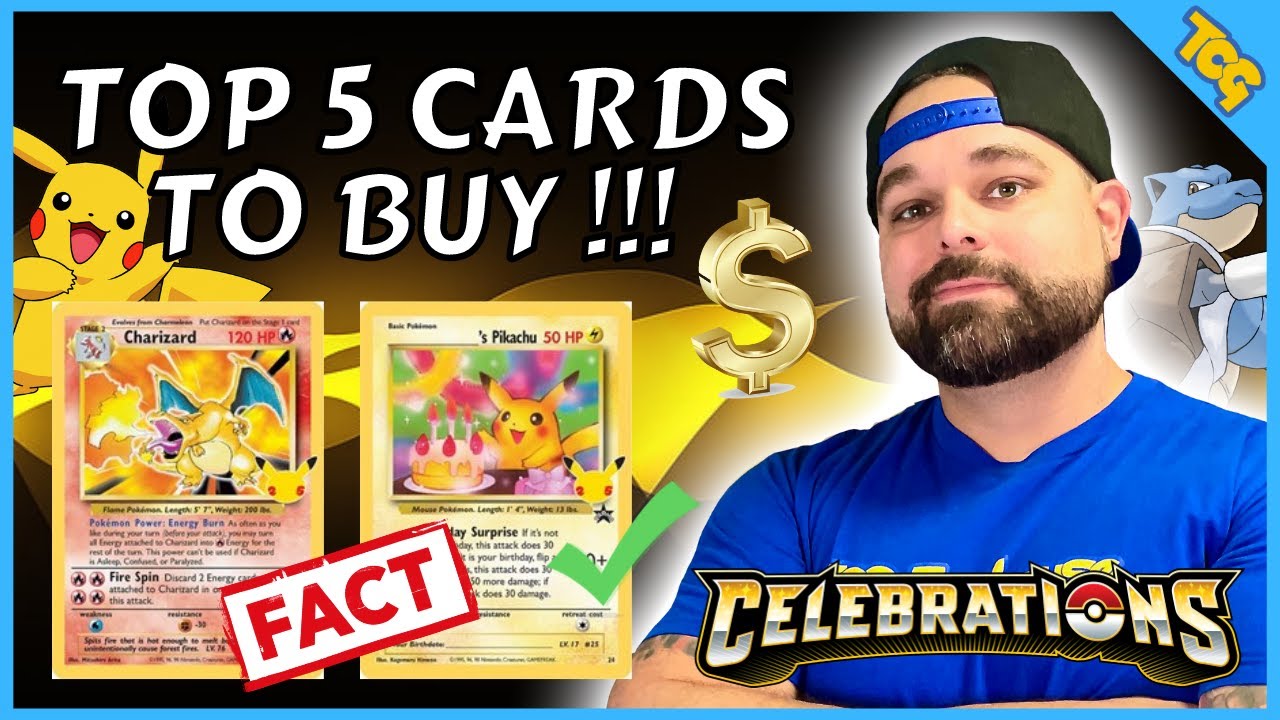 Top 5 Pokemon Cards to Invest in from Celebrations !!!