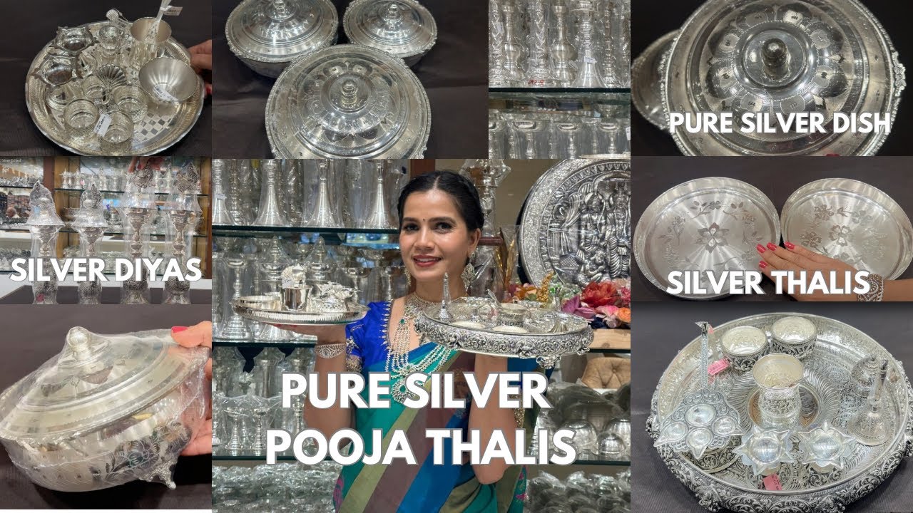 Premium 80% Hallmarked Silver Articles | Perfect Gift Ideas - Pooja Items,Plates,Dishes & More!♥️