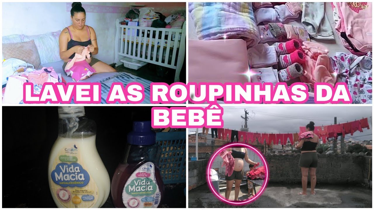 LAVANDO AS ROUPAS DA BEBÊ COM 28 SEMANAS | COMO LAVAR AS ROUPAS DO BEBÊ