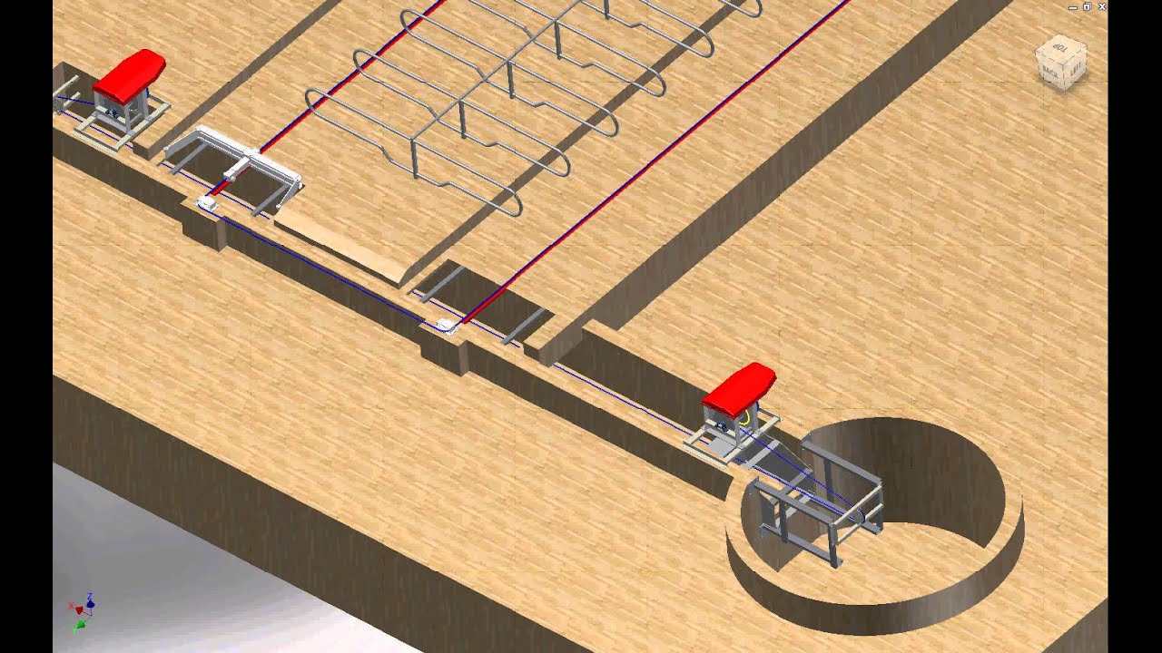 Channel Type Manure Scraper  -  Animation