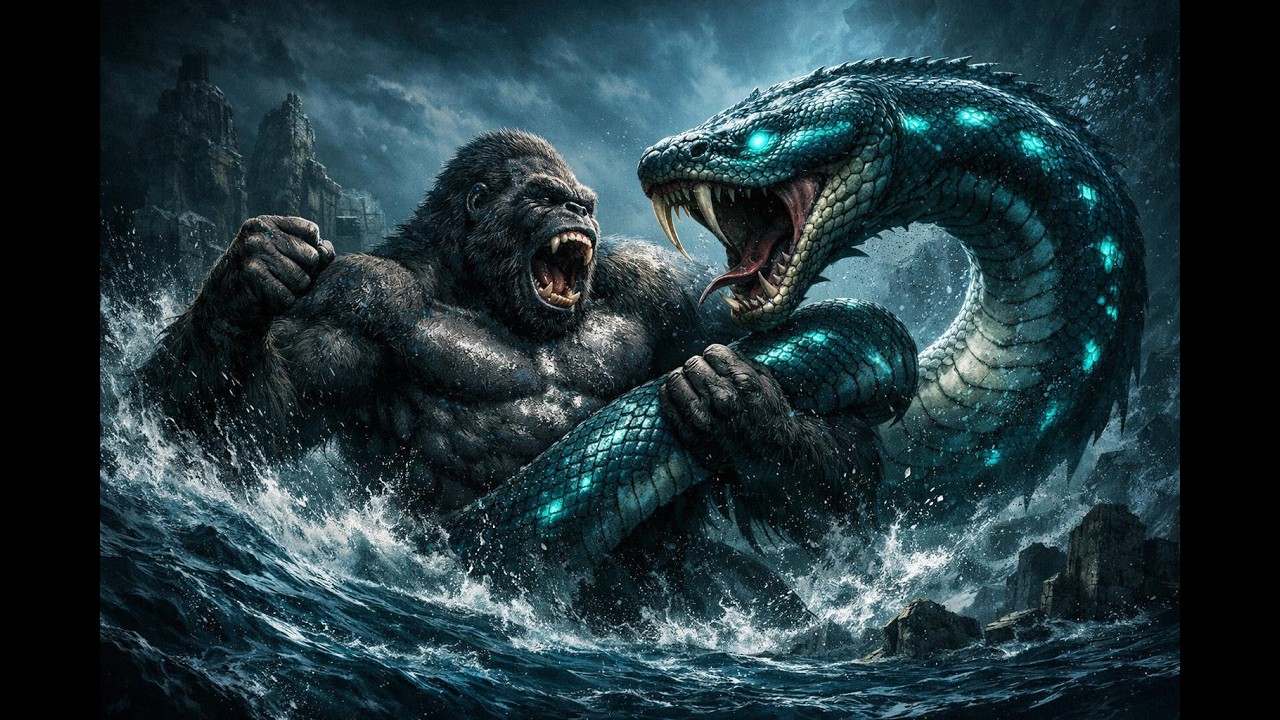 King Kong vs. the Giant Sea Python: The Rise of the Serpent Emperor 🦍🐍🌊👑🔥