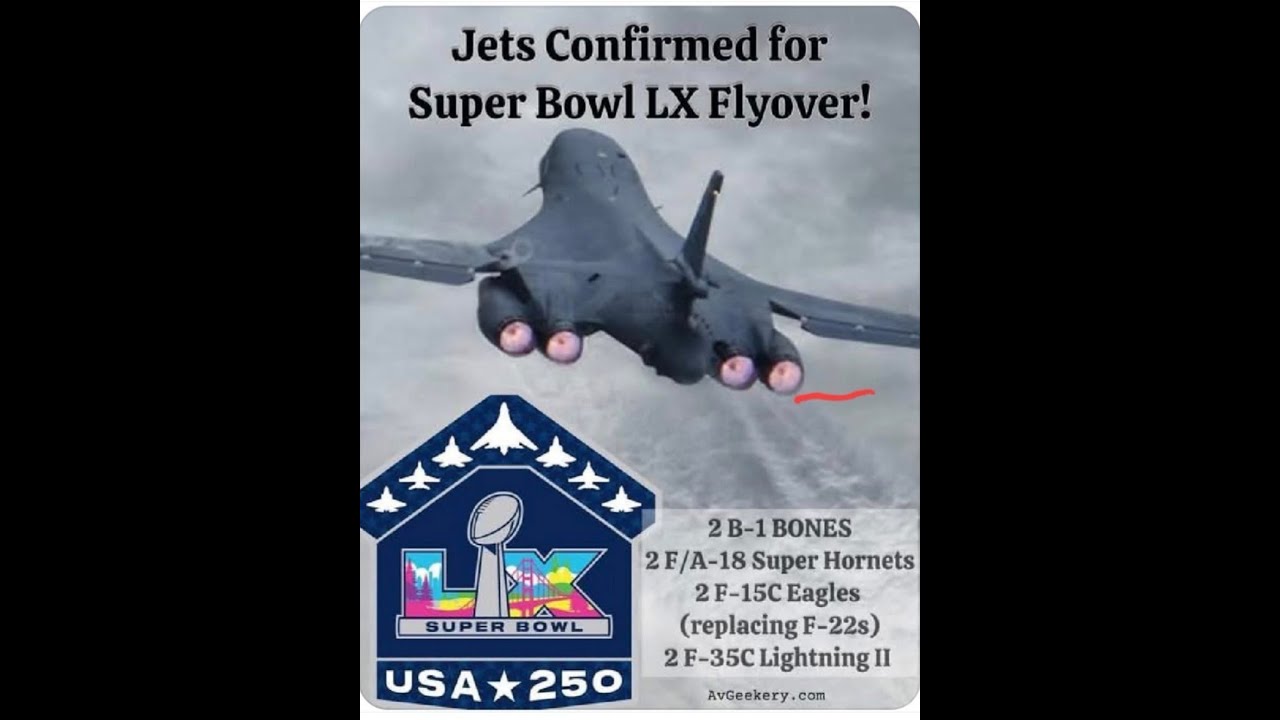 SUPER BOWL LX NFL the best Jet Fly Over in Decades