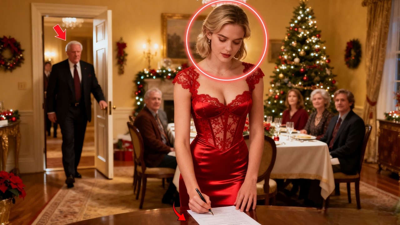 In Tears At Christmas Dinner, She Signs The Divorce — They Never Knew Her Father Is A Billionaire