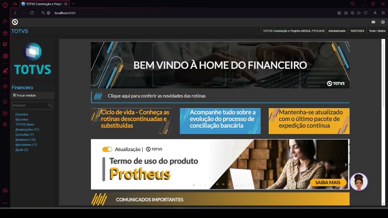 #ERP 282 - Or&ccedil;amento Financeiro - Protheus - TOTVS