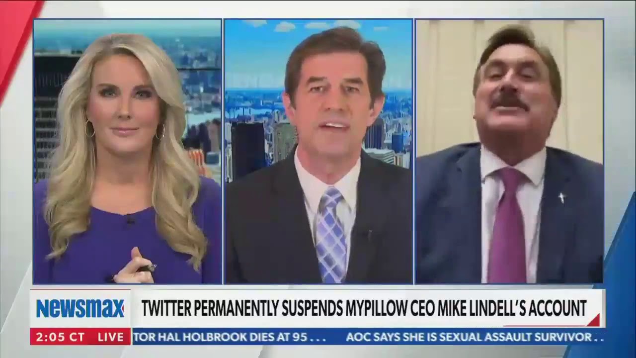 Mike Lindell Won&rsquo;t Shut Up my pillow guy Newsmax Batt Shit Crazy