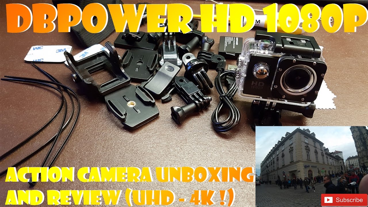 DBPOWER HD 1080P Action Camera UNBOXING AND REVIEW (UHD - 4K !)
