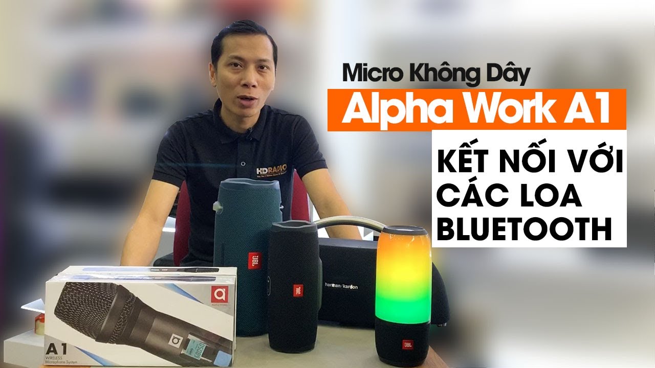 Mở Hộp, Test Micro Alpha Work A1 Với Loa Bluetooth