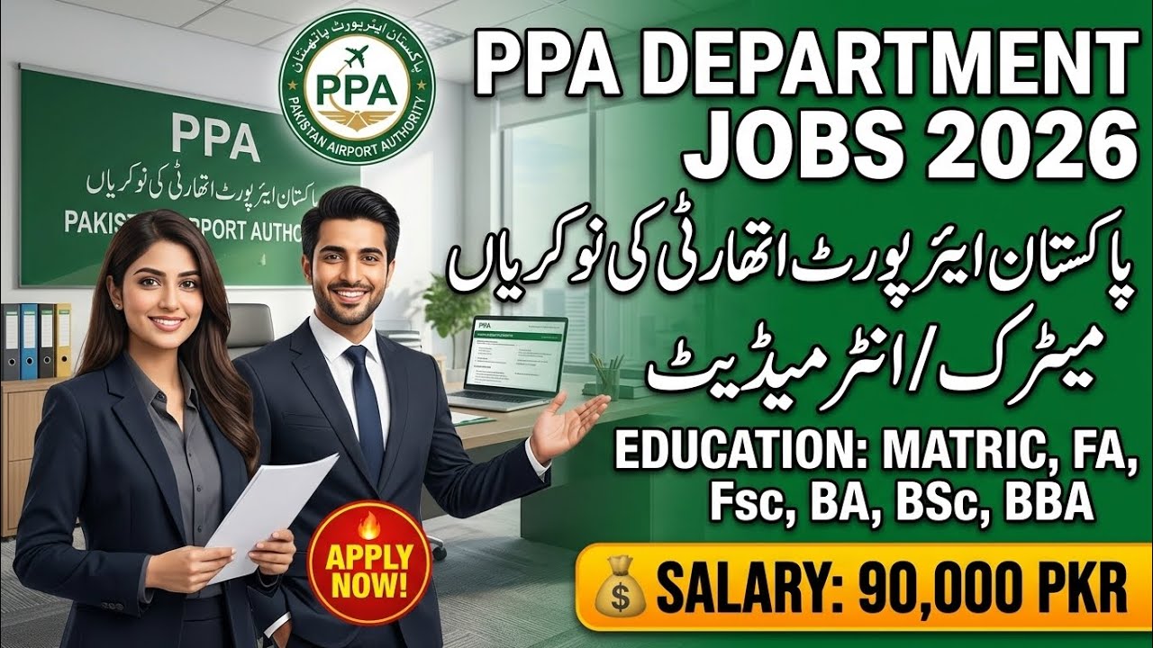 Pakistan Airports Authority Jobs 2026 | PAA Jobs for Matric & Intermediate | How to Apply Online