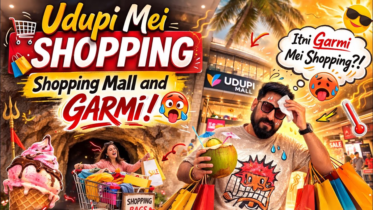 Udupi Mall Shopping + Garmi Ka Attack 🔥😂 Full Masti||South India Road Trip|| Part 9#travel #roadtrip