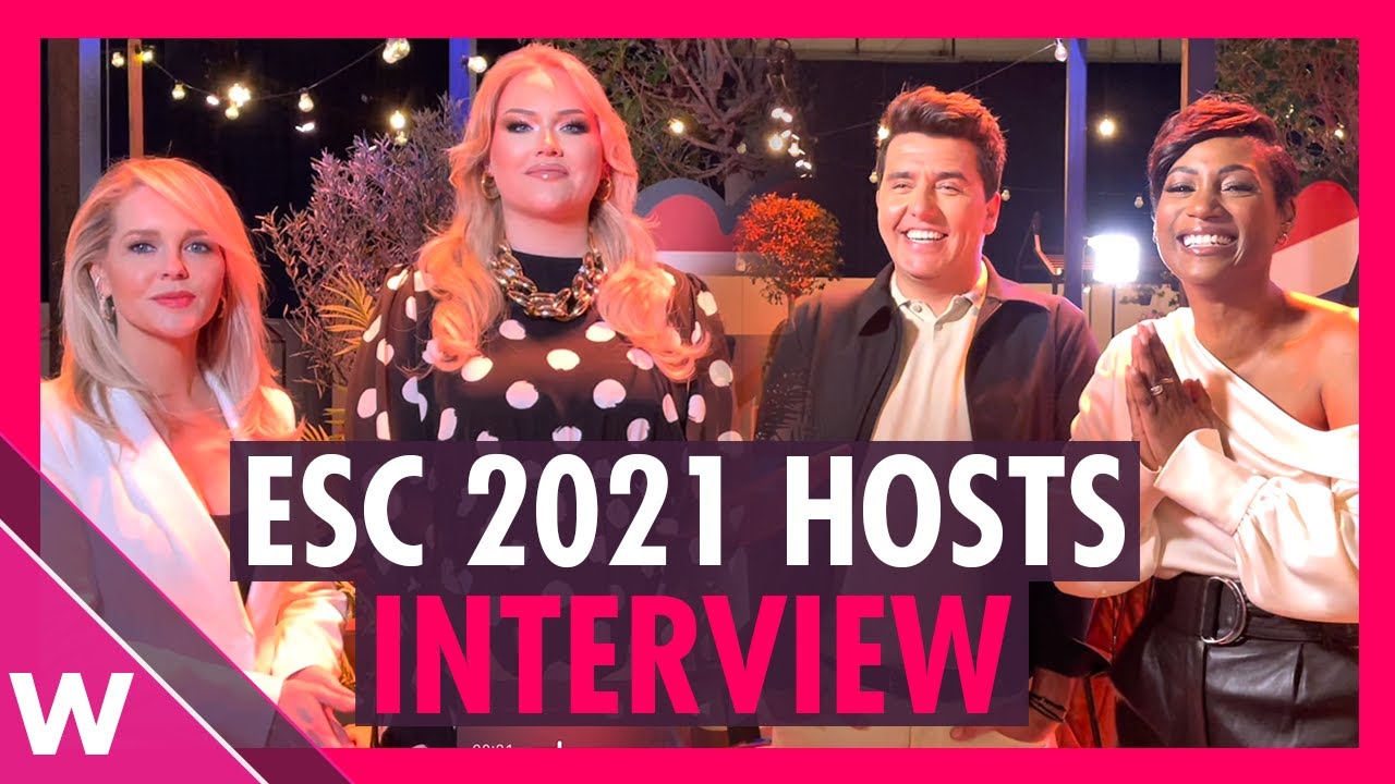 Eurovision 2021 Hosts: We meet NikkieTutorials, Chantal Janzen and Edsilia Rombley and Jan Smit