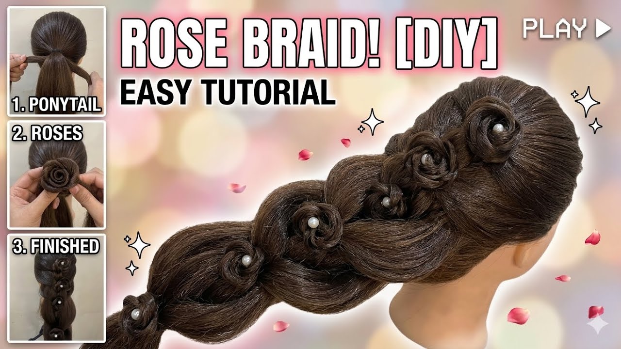 How to Create Perfect Hair Rosettes (Step-by-Step) | Elegant Wedding Guest Hairstyle | Rose Braid 