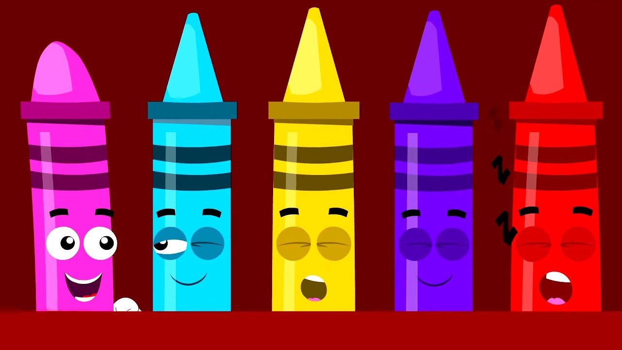Crayons Ten in The Bed – Fun Counting Song and Nursery Rhymes for Kids