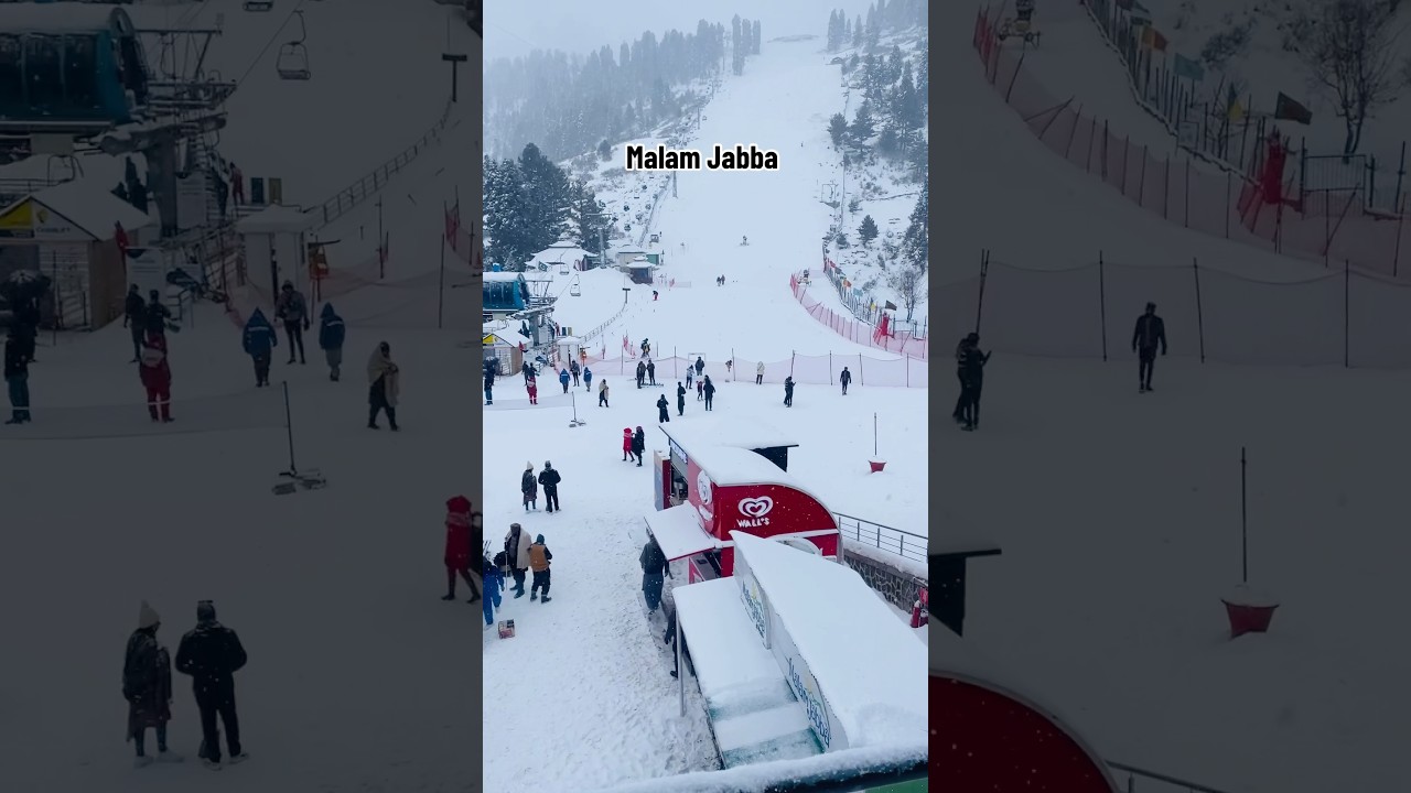 Snowfalling at Malam Jabba Swat Valley ❄️⛰️🇵🇰