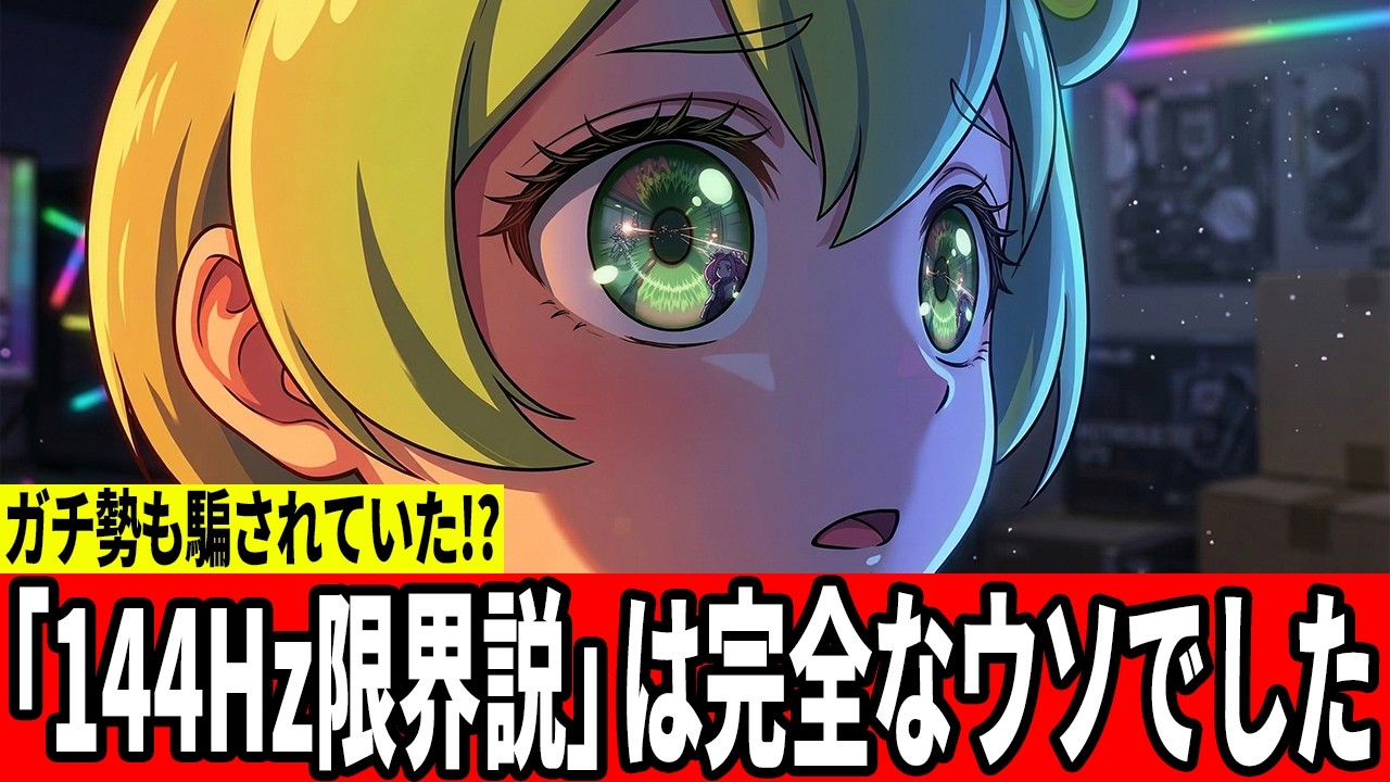 【悲報】「人間の目は144Hzまで」←これ全部ウソでした。最新1000Hzモニターの恩恵がヤバすぎる【ずんだもん】