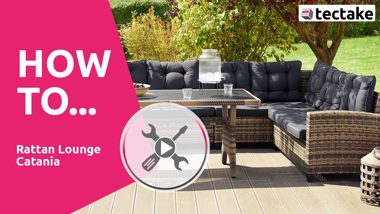 Aufbauanleitung Rattan Lounge Catania | tectake