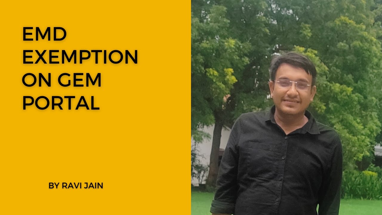 EMD Exemption on GeM portal