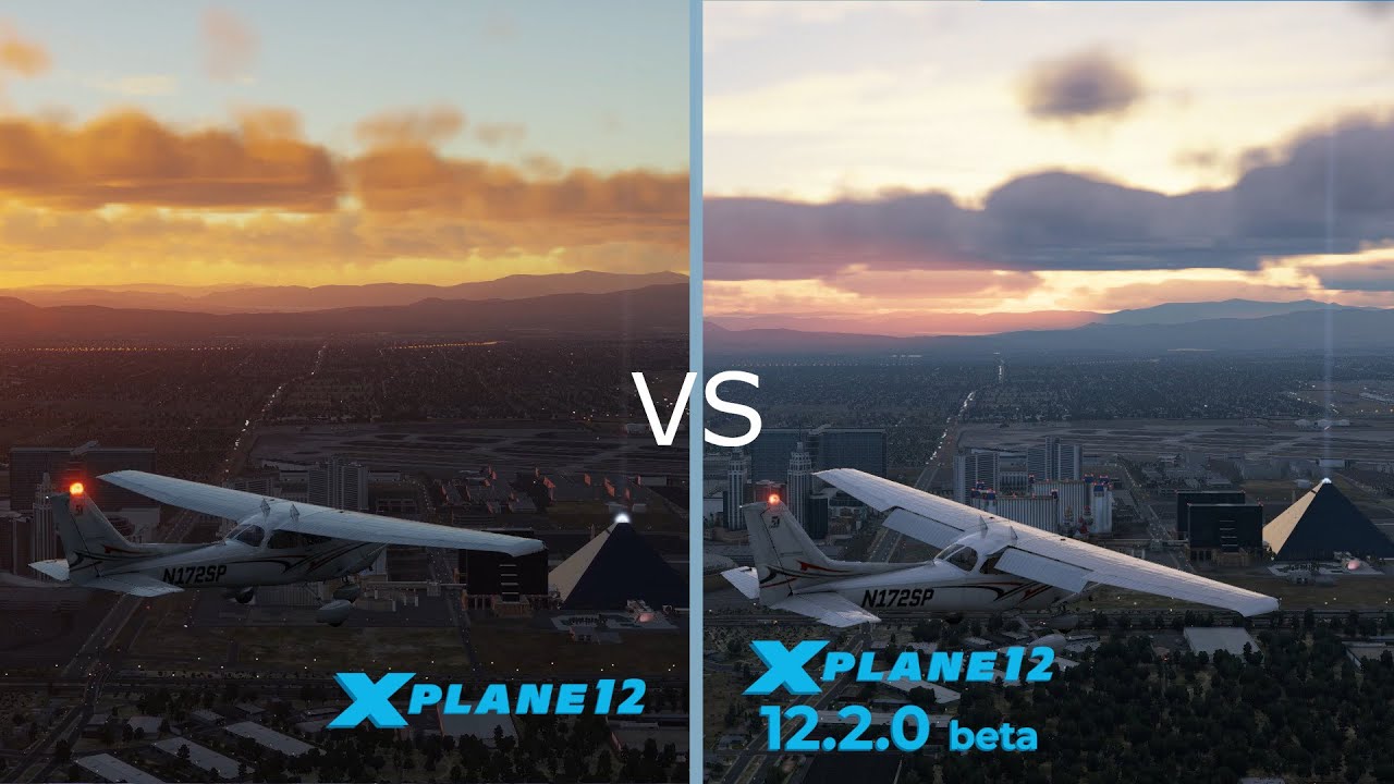XPlane 12 vs X-Plane 12.2.0 beta - Comparing Visuals/Scenery - v12.1.4 vs v12.2.0