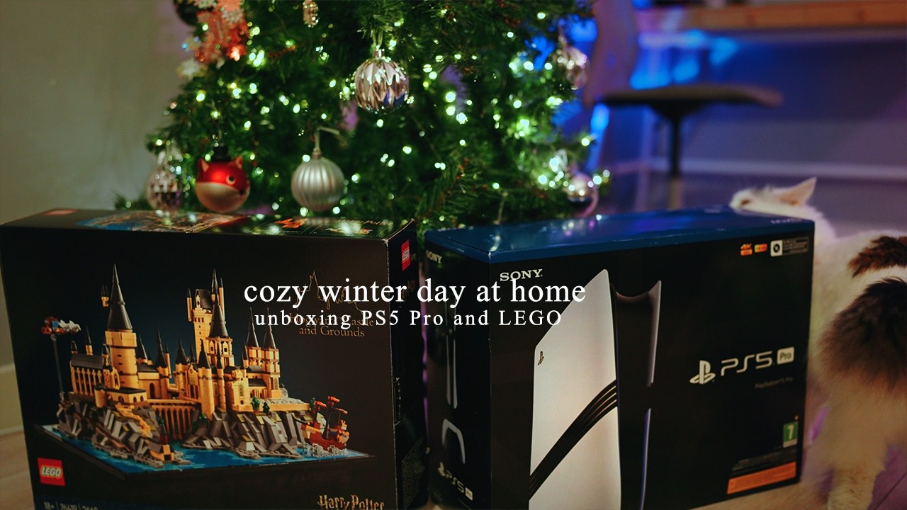 unboxing PS5 Pro and LEGO Hogwarts, snow in Istanbul - a cozy winter day at home | silent vlog