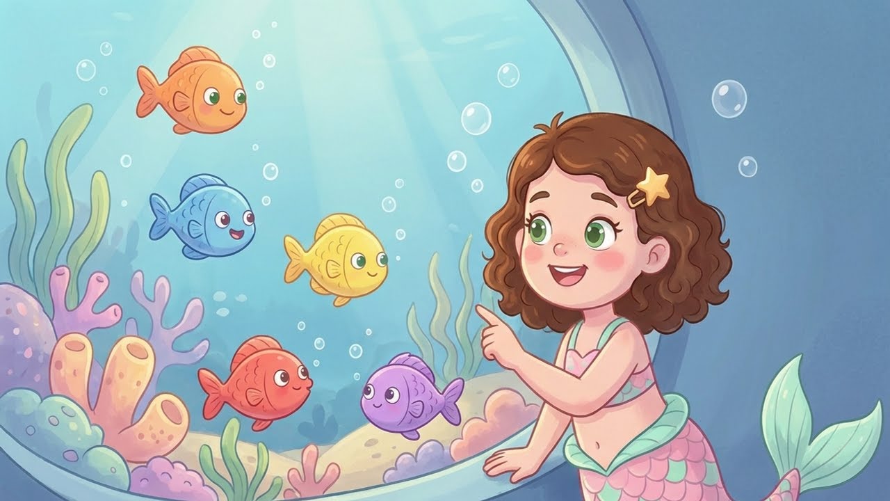Five Little Fishies 🐟 Counting Nursery Rhyme for Kids | Learn Numbers | Dreamlet Music