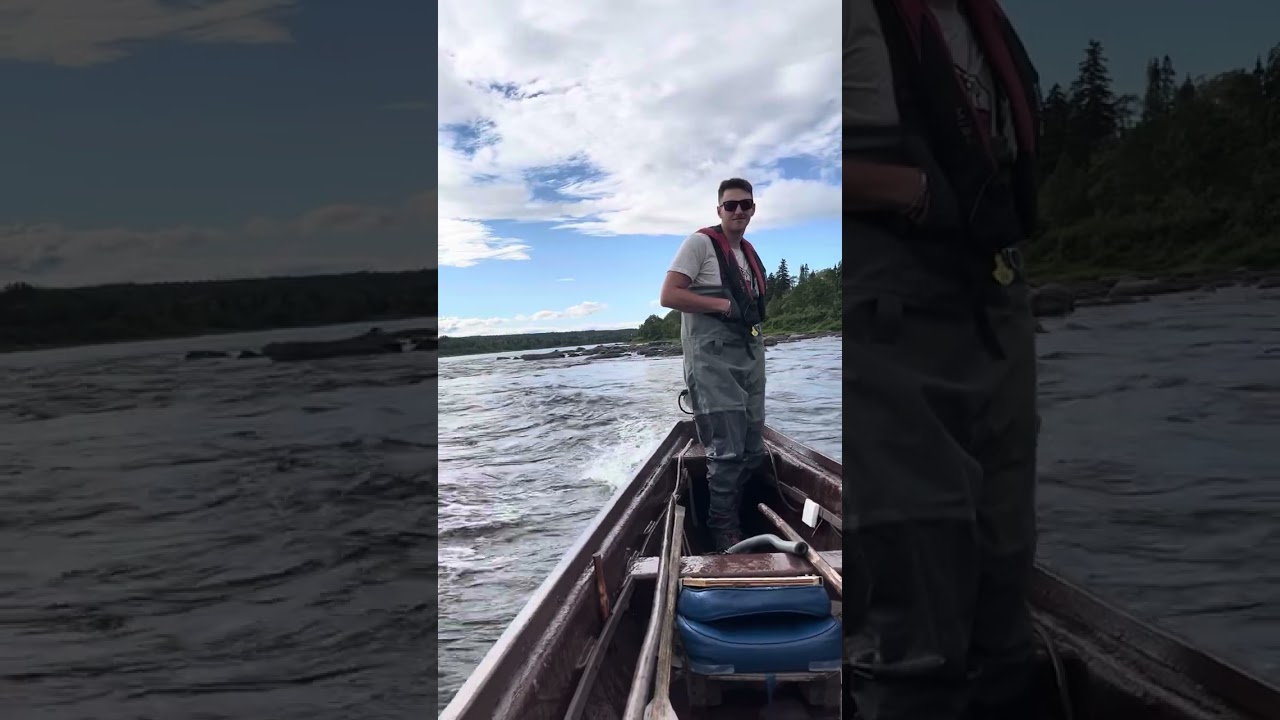Going up through 1st Rattle on the Gander River with Guide Zachary Earle