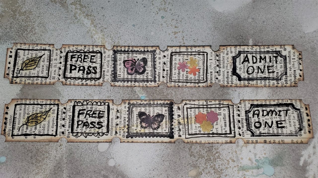 Junk Journal ~ Using Up Book Pages  Ep 19~ Easy Handmade Tickets! Fun Tutorial! The Paper Outpost!