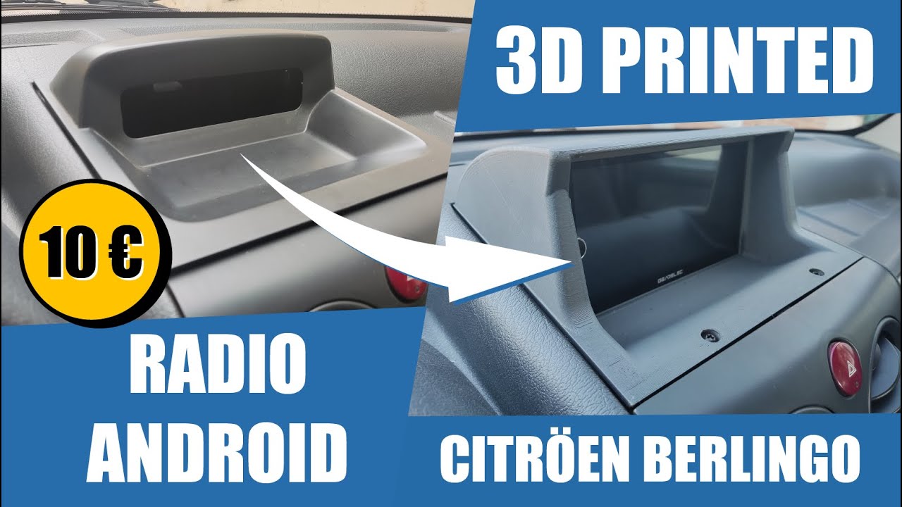 CÓMO INSTALAR una RADIO con PANTALLA ANDROID en CITRÖEN BERLINGO/PARTNER con IMPRESIÓN 3D por 10€