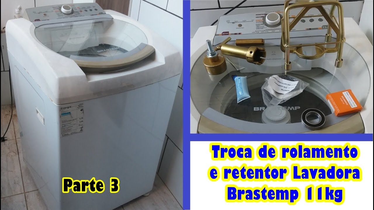 Trocando Rolamento e retentor Lavadora Brastemp 11kg (Parte 3 Montagem) FAIEPPI