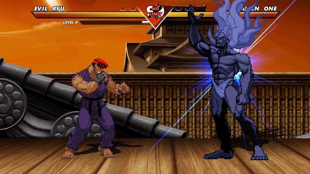 EVIL RYU VS FALLEN ONE - High level insane fight !