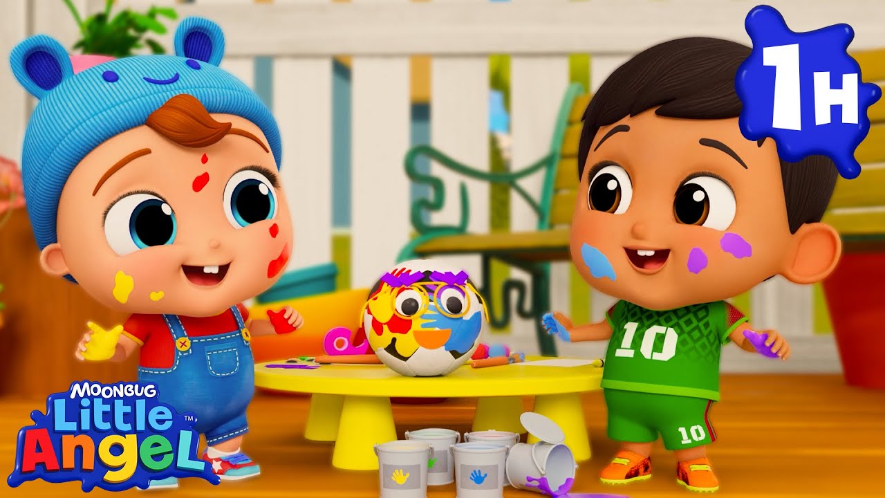 😊Funny Friendship And Messy Crafts!🫟| Little Angel | Moonbug Kids -Girly Cartoons and Nursery Rhymes