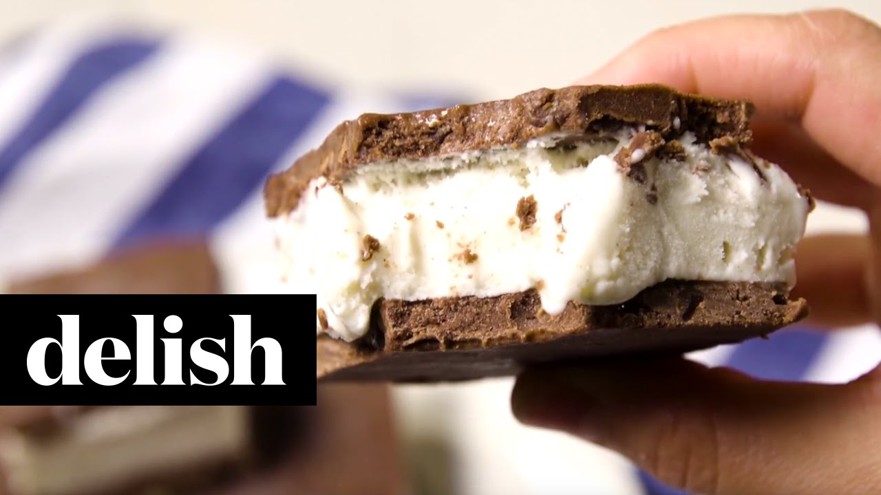 How To Make Brownie Batter Ice Cream Sandwiches | Delish