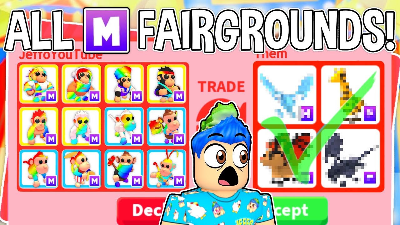 Trading Every *MEGA NEON FAIRGROUND* Pet In Adopt Me Roblox !! Adopt Me Trade (COMPILATION)