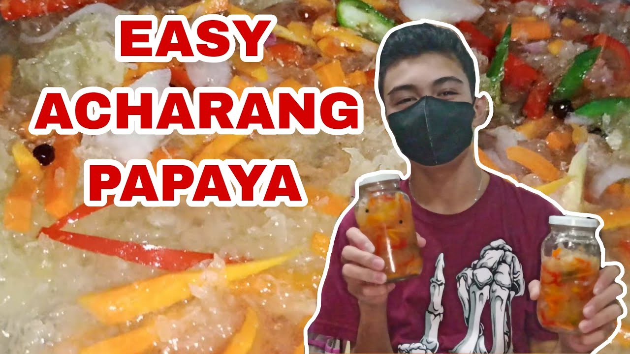How to Make Atcharang PAPAYA (Pickled Papaya) Step by Step Tutorial English Subtitle #pickledpapaya