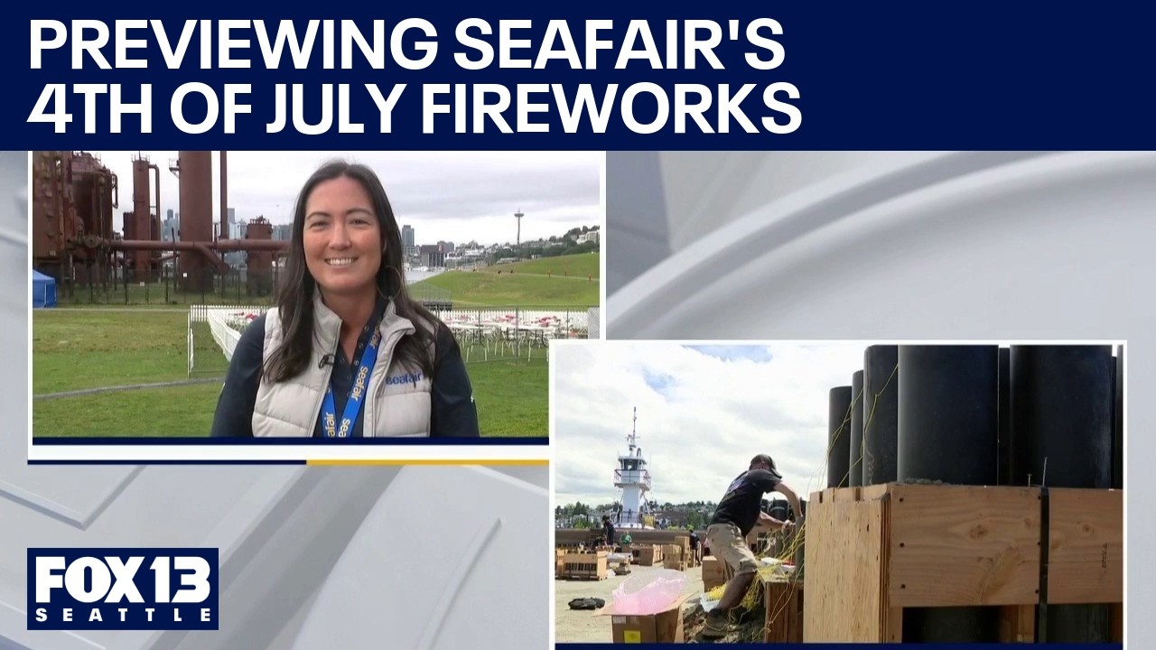 Анонс фейерверка Seafair с баржи в парке Gas Works | FOX 13 Seattle