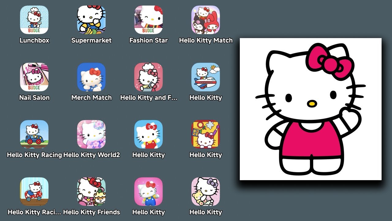 Hello Kitty Lunchbox,Hello Kitty Supermarket,Hello Kitty and Friends Happiness Parade,World II,Match